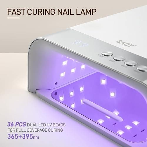 GAOY Professional UV Nail Lamp, Big Cavity Design for Long Nails, 36 LED Fast Curing Light with Infrared Sensor for Salon Gel and Acrylic Polish thumbnail 2