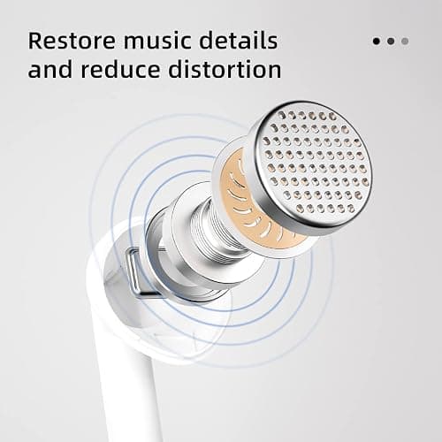 AAZ Wireless 5.2 Bluetooth Headphones, Wireless Gaming Earbuds with Stereo Sound, in-Ear bass Sports White Headphones with Built-in Microphone thumbnail 4