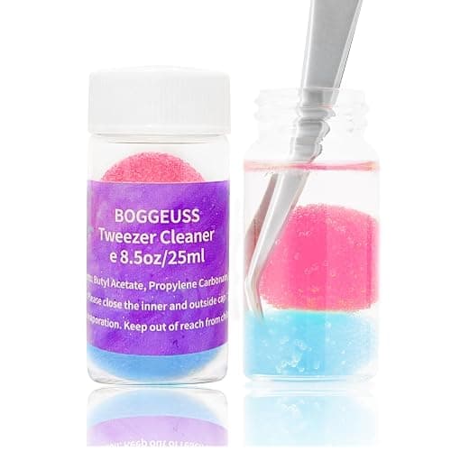 BOGGEUSS Lash Tweezer Cleaner Eyelash Extensions Tweezers Cleaning Tool for Lash Glue Remover Liquid Glue Cleaner Eyelash Extension Supplies 25ml - Image 1