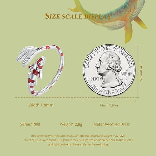 WOSTU Animal Open Adjustable Ring Playful Cat Dachshund Snake Koi Fish Hummingbird Bat Heart Feather Stacking Ring for Women, Sterling Silver Plated Pet Memorial Jewelry Gift for Cat Lovers thumbnail 5