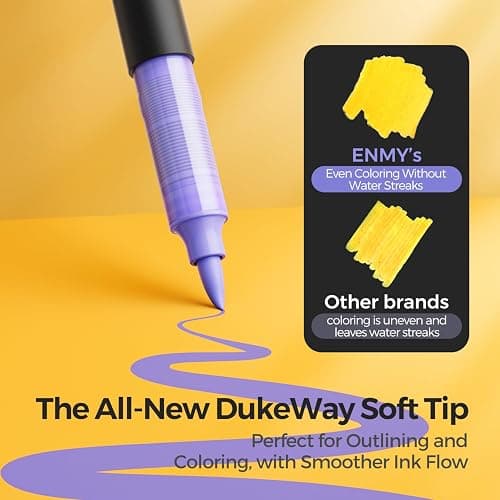 ENMY 48 Colors Acrylic Paint Pens, Direct Liquid Acrylic Paint Marker Pens, Fabric Markers for Textile, Canvas, Rock, Glass, Wood, Paper, DIY, Acrylic Coloring Markers for DIY Craft Supplies thumbnail 4