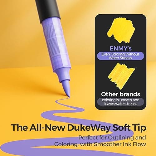 ENMY 60 Colors Acrylic Paint Markers, Direct Liquid Acrylic Paint Marker Pen, Fabric Markers for Textile, Canvas, Rock, Glass, Wood, Paper, DIY, Acrylic Coloring Pens for DIY Craft Supplies - 60-Color thumbnail 6