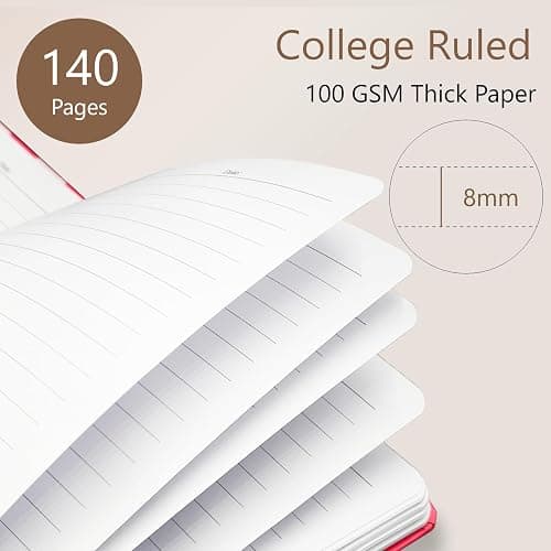Stanoha Cute Spiral Notebook journal A5 Aesthetic Pretty Floral Design for Women Girls Kawaii with Pocket, 8.5 x 5.7 inch, Turtle - Save Turtle thumbnail 5