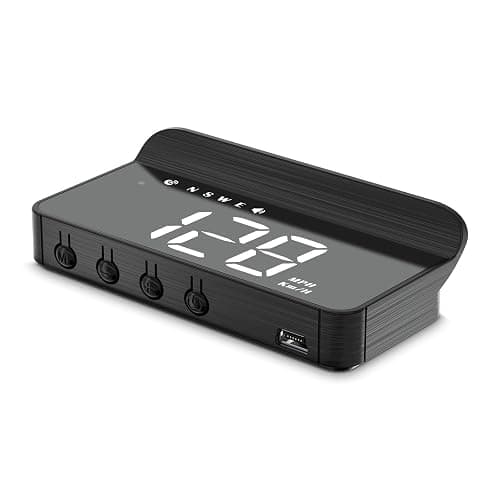 Liiiyuan M1 White Windshield Projection Heads Up Display, Digital GPS Speedometer with Speed, Travel Direction Function, and Overspeed Alarm, Fatigue Driving Alarm， Suitable for All Vehicles - Image 1