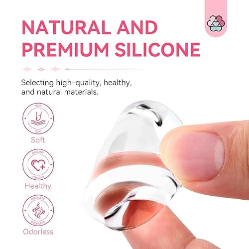 Saviland French Tip Nail Stamp - 4PCS Nail Art Stamper Kit Clear Silicone Nails Stamping Long & Short Jelly Stamper with Scrapers Nails Stamper Kit for French Manicure Home DIY Salon thumbnail 4