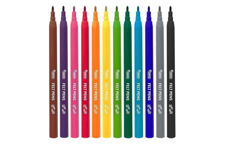 Jovi FELT PEN, Marqueur à trait fin, pointe fine, étui de 12 couleurs | Pointe de 2 mm thumbnail 3