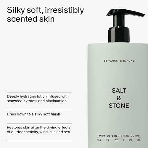 Salt & Stone Body Lotion for Women & Men | Bergamot & Hinoki | Hydrates, Nourishes & Softens Skin | Restores Dry Skin | Fast-Absorbing | Cruelty-Free & Vegan | 15.2 fl oz thumbnail 5