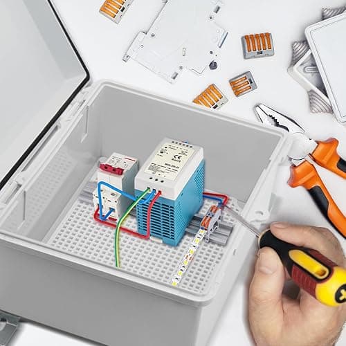 YETLEBOX Outdoor Waterproof Electrical Box Junction Box Weatherproof IP67 ABS Plastic Enclosure Switch Router Project Box Electronics DIY Enclosure With Mounting Plate Wall Bracket Grey 8.6"x6.6"x4.3" thumbnail 5