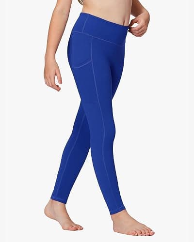 Stelle Girls' Athletic Leggings Kids Dance Running Yoga Pants Workout Active Dance Tights with Pockets thumbnail 2