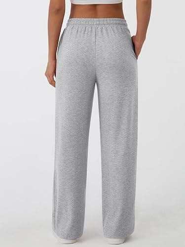 AUTOMET Lounge Pants Women Wide Leg Casual Sweatpants Baggy Workout Sweat Pajamas Pants Fall Fashion Outfits with Pockets thumbnail 4