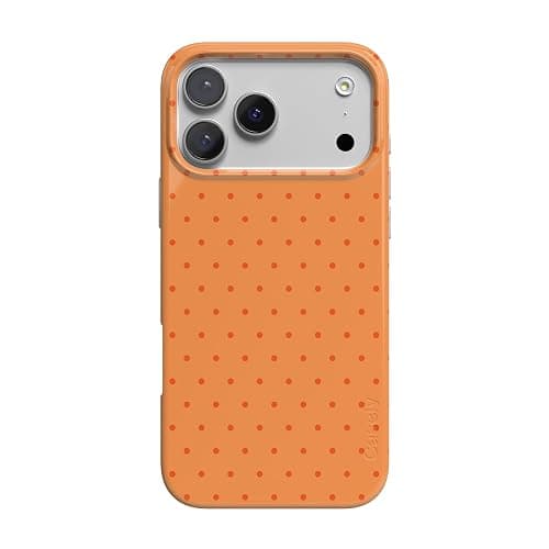 Casely iPhone 17 Pro Case | On the Dot | Orange Polka Dot | Compatible with MagSafe | Classic Ultra Thin Design - Image 1