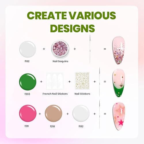 Beetles Gel Nail Polish Kit with U V Light - 32 Colors Nail Kit 55 Pcs Gel Polish Set Four Seasons Glow Pro Base & Matte Glossy Top Coat Nails Stuff Soak Off DIY Art Set Gifts for Women Teen Girls thumbnail 8