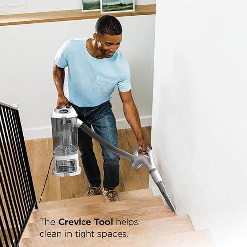 Shark Upright Vacuum Cleaner | Navigator Lift-Away | Pet Hair, Carpet & Hard Floor Cleaning | Pet Power Brush, Dusting Brush & Crevice Tool | HEPA Filter | Swivel Steering | White/Silver | NV356E thumbnail 5