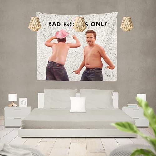 Gibby Bad Bitches Only Tapestry with Easy Hanging Kit, Funny Flag for College Dorm, Available In Sizes From 40" To 90", Skin-friendly Soft High-definition Meme Tapestry(Size:40"×30") thumbnail 2