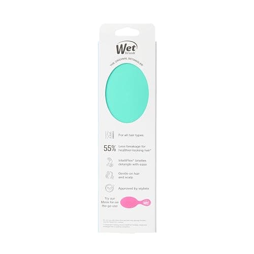 Wet Brush Original Detangler Hairbrush Aqua | Ultra-Soft IntelliFlex Bristles Glide Through Knots on Wet or Dry Use | Up to 55% Less Breakage | Gentle Scalp Care for All Hair Types thumbnail 13