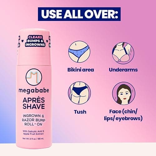 Megababe Après Shave | Post-Shave & Waxing | Ingrown Hair & Razor Bump Roll-On Treatment for Women | Bikini, Armpits & Legs (3.0 fl oz) thumbnail 4