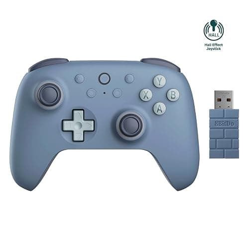 8Bitdo Ultimate 2C Wireless Controller for Windows PC and Android, with 1000Hz Polling Rate, Hall Effect Joysticks and Hall Triggers, and Remappable L4/R4 Bumpers (Dark Blue) - Image 1