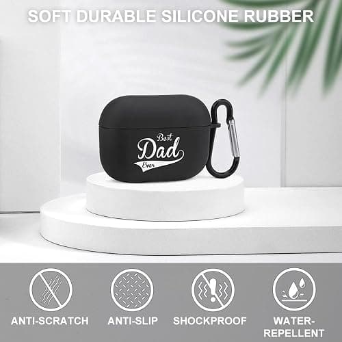 Sedoied Best DAD Ever Earbuds Case Cover for AirPods Pro Bluetooth Headset Charging Case Protection TPU Case Protective Black-Style, One Size (earphone case) thumbnail 3
