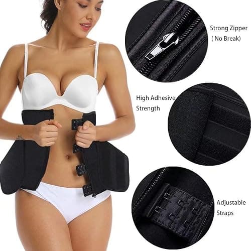 HOPLYNN Neoprene Sweat Waist Trainer Corset Trimmer Shaper Belt for Women thumbnail 4