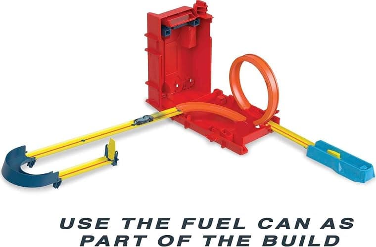 Hot Wheels Toy Car Set, Track Builder Unlimited Playset Fuel Can Stunt Box, 14 Component Parts & 1:64 Scale Vehicle thumbnail 3