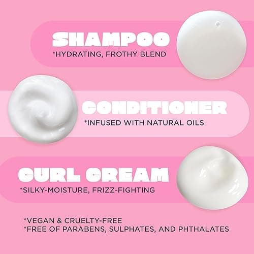 Cake Beauty Curl Defining Shampoo, Conditioner & Cream Set - Curl Enhancing, Moisturizing, Frizz Control - For Curly Hair - With Avocado Oil & Argan Oil - 3 Pack thumbnail 7