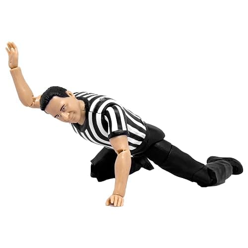 Figures Toy Company Ultimate Three Counting & Talking Wrestling Referee Action Figure with Deluxe Articulation for Wrestling Action Figures thumbnail 6