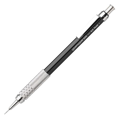 Pentel GraphGear 500 Mechanical Drafting Pencil, (0.5mm), Fine Line, Black Barrel (PG525A) - Image 1