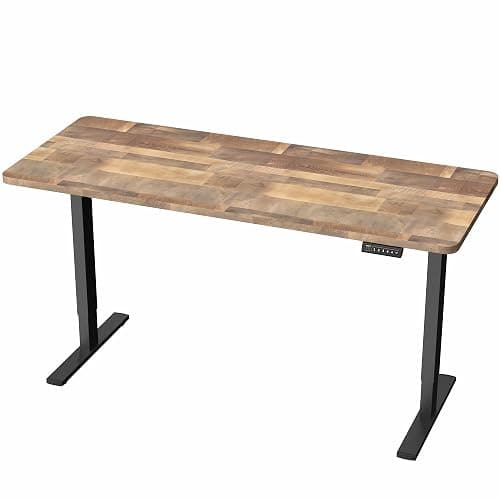 VIVO Electric 60 x 24 in Standing Desk, Memory Height Adjustment, 1B Series, One-Piece Reclaimed Wood Top, Black Frame, DESK-KIT-1B6P thumbnail 9
