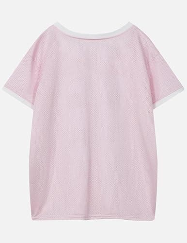 Aelfric Eden Shirt Unisex Y2K 96 Mesh Football Jersey Short Sleeve Tops | V Neck Off Shoulder Streetwear Tshirt, Oversized Casual Cute Summer Top, Vintage Number Print, Breathable Mesh Graphic Tees thumbnail 5