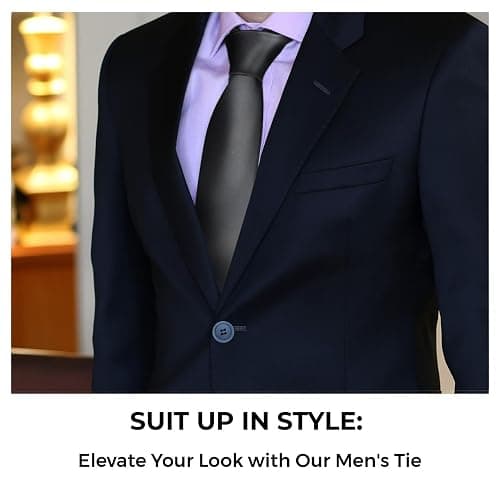 Man of Men Solid Color Ties for Men, Mens Ties, Adjustable Mens Tie, Necktie for Business and Wedding thumbnail 7