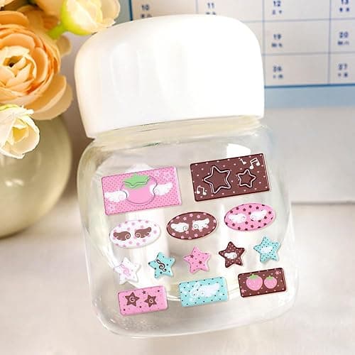 4 Sheets Pink Strawberry Musical Note Journaling Stickers Aesthetic Cartoon Star Sticker Funny Decals Kawaii Stickers for Scrapbooking Journal Laptop Phone Case Luggage Skateboard Water Bottles thumbnail 5
