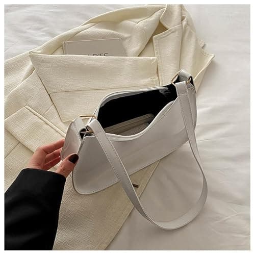 Patent Leather Clutch Purse Shiny Evening Handbags for Women Armpit Shoulder Bag MINI Hobos thumbnail 4