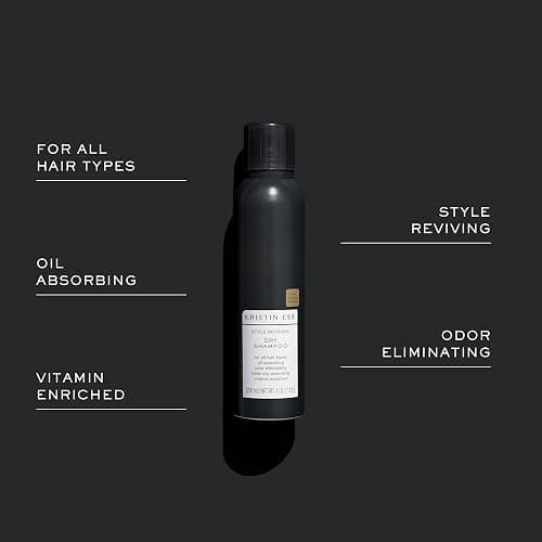 Kristin Ess Volumizing Vitamin C Dry Shampoo Spray for Oily Hair + Frizz - Oil Absorbing Style Extender with Minimal Residue - Powder Spray - Sulfate Free + Vegan + Color Safe - Fresh Pear Fragrance thumbnail 4