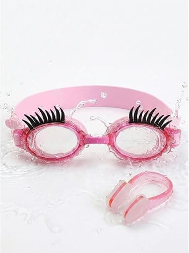 HZMRLSB Goggles with Eyelashes – Anti-Fog No Leak Swim Goggles with Lashes for Girls & Women, Funny for Pool Swimming - Image 1