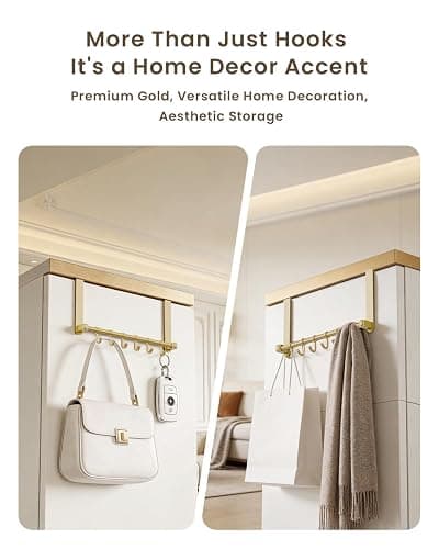 BOF Heavy Duty Over The Door Hooks, Moving 6 Door Hooks for Hanging, Over the Door Hanger Organizer for Bathroom thumbnail 6