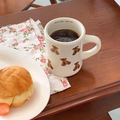 HAOW Charming Teddy Bear Coffee Mug - Adorable Gift for Kids and Adults - Cute Ceramic Cup for Home, Office - Perfect for Animal Lovers, Teachers, Parents - Fun Drinkware for All Beverages-11OZ thumbnail 6