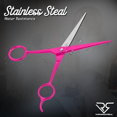 Professional Hairdresser Scissors 6.5" Inch Pink Hair Cutting Shears Japanese Stainless Steel Salon Barber Scissor (Barber Scissors, Japanese, B-4) thumbnail 5