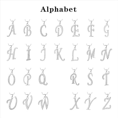 U7 Initial Necklace for Women, Gold/Platinum Plated CZ Crystal Letter A-Z Pendant Necklace, Shiny 20 Inch Name Chain Dainty Personalized Jewelry for Men Mom Wife Friend thumbnail 4