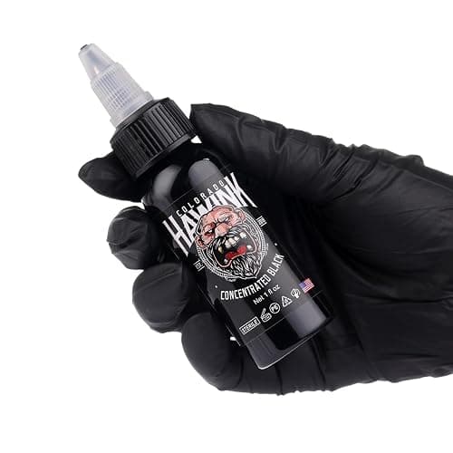 HAWINK Black Tattoo Ink 1 oz (30ml) Vegan-Friendly USA Standard Pigment Tattoo Supplies Concentrated Black TI203-30-002 thumbnail 7