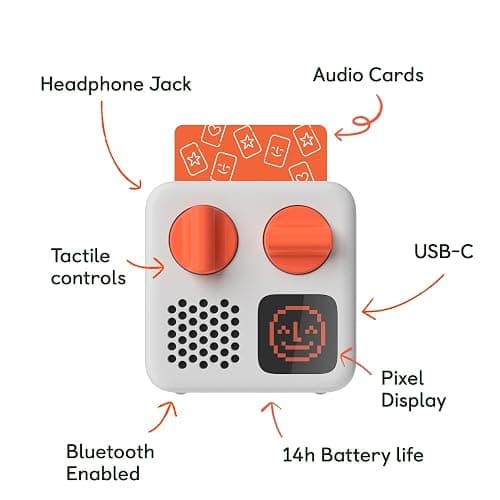 Yoto Mini (2024 Edition) + Make Your Own Card – Kids Screen-Free Bluetooth Audio Player, All-in-1 Travel Device Plays Stories Music Podcast Radio Ok-to-Wake Clock, Use as Speaker or with Headphones thumbnail 2