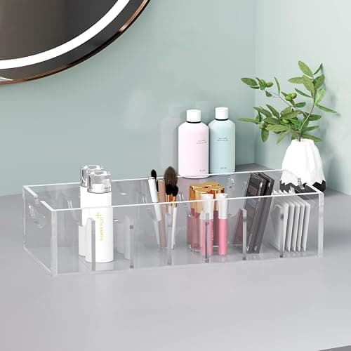 ZhiYo-Life Acrylic Belt Organizer with Dust Cover – Clear Belt Storage Box for Closet or Drawer, Belt and Tie Display Holder Case with 7 Compartments for Men and Women thumbnail 5