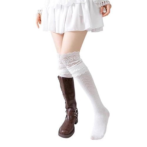 YOYOU Knee High Socks for Women Long Boot Socks Knee High Stockings | Small Size, Comfortable and Breathable, Gift for Daily Wear Friend Family Halloween Christmas Cosplay - Image 1