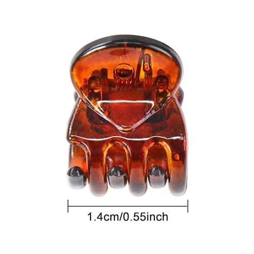 Qufiiry 30PCS Mini Hair Clips, Small Hair Clips, Mini Claw Hair Clips, Small Hair Clips for women with Storage bags, Non-slip Hair Catch for Women Girl's Hair Black and Brown thumbnail 2