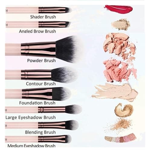 Make up Brushes, CAASFOOY 17 Pcs Professional Makeup Brushes Set Foundation Eyeshadow Blush Brush, Make Up Brushes Set Gifts for Women Christmas Stocking Stuffers for Adults thumbnail 4
