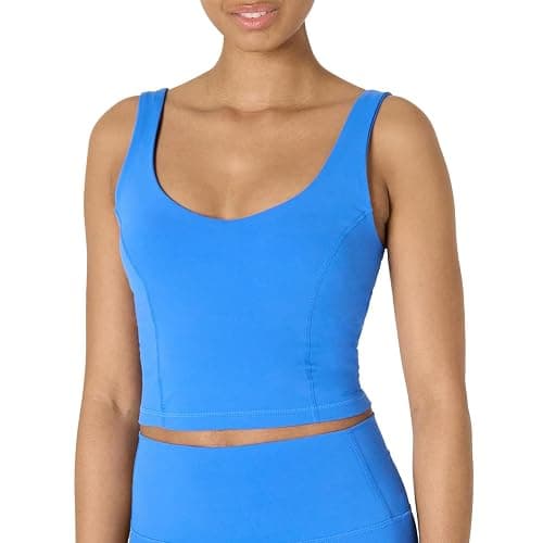 Amazon Essentials Womens Active FormFlex Buttery Soft Light Support Crop Tank with Bra - Image 1