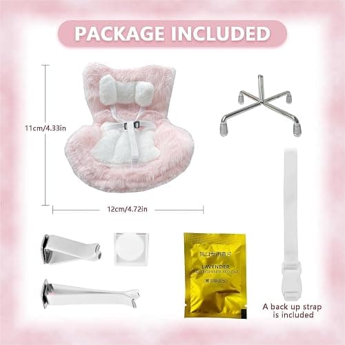 SwiftServ Doll Car Seat for 3–8 inch Figures, Compatible with Labubu and Other Plushes, Blind Box Dolls & Vinyl Collectibles, Includes Air Vent Clip & Desktop Stand, Cute Car Ornament for Collectors thumbnail 2