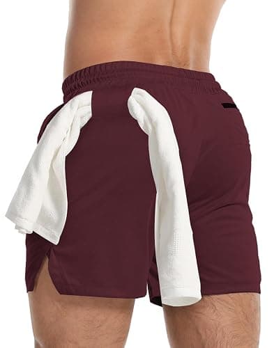 Aolesy Men's Gym Workout Shorts 5" - Large thumbnail 2