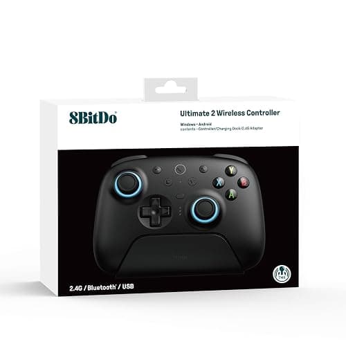 8BitDo Ultimate 2 Wireless Controller for Windows PC, Apple, Steam & Android, Gaming Controller with TMR Joysticks, Hall/Tactile Triggers, Motion Control, RGB Fire Ring, 1000Hz Polling Rate, Black thumbnail 11