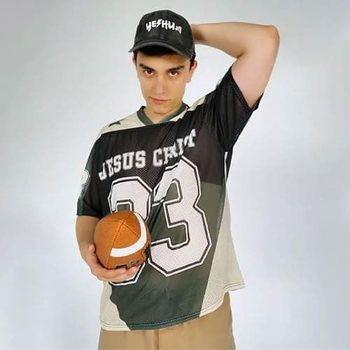 Graphic Tees Summer Novelty Women Men Oversized Lord Jesus Element Christian Jersey thumbnail 5