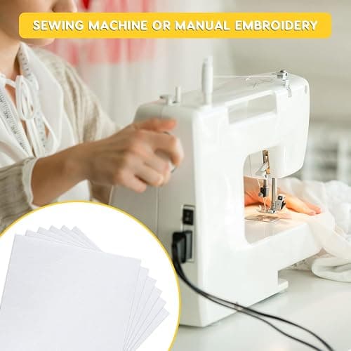 10 PCS A4 Stick and Stitch Embroidery Paper, Water Soluble Stabilizer for Embroidery, Blank Water Soluble Embroidery Paper, Printable Transfer Paper for Hand & Embroidery Machine, 8.3"x11.7" thumbnail 6